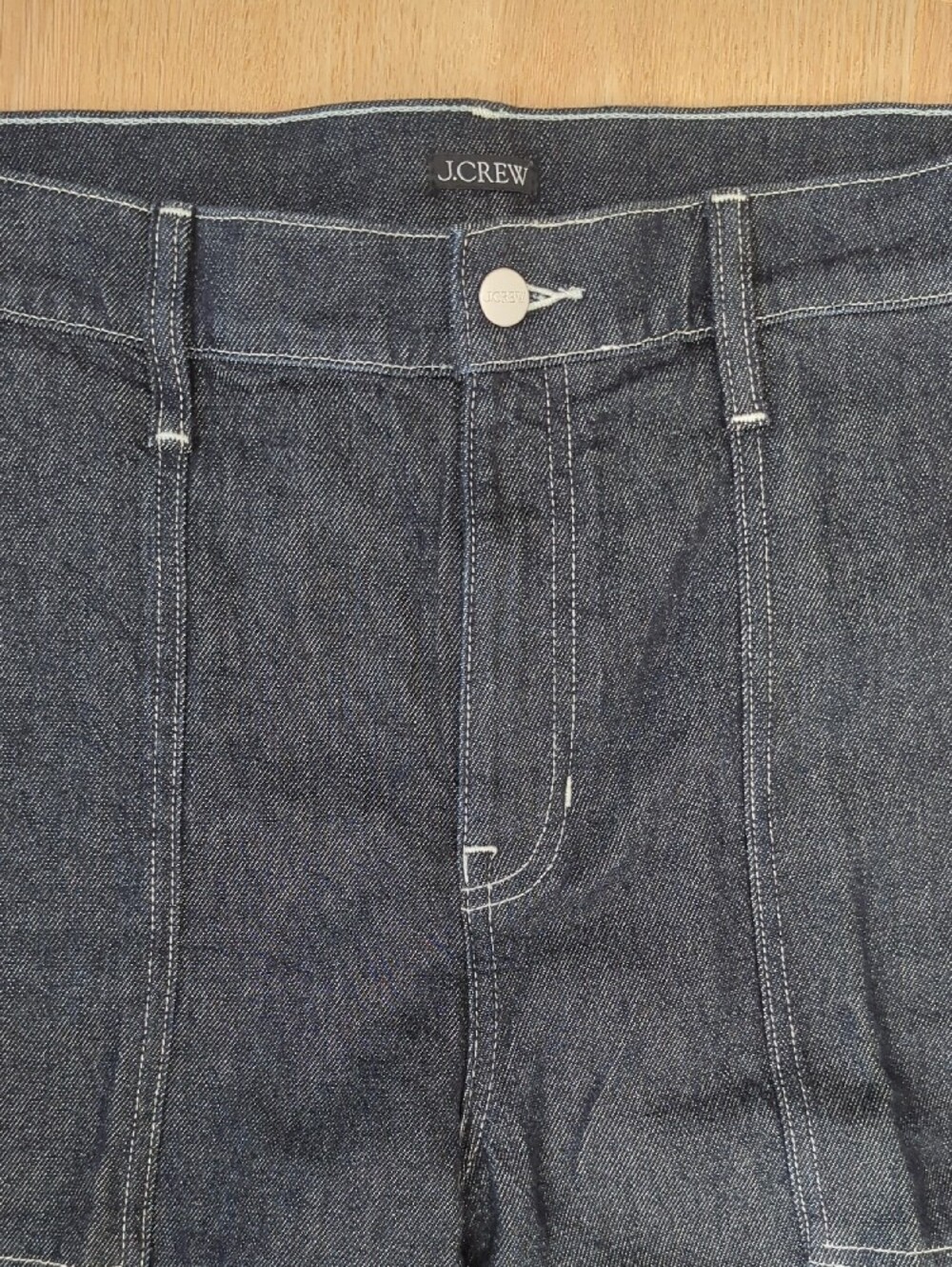 NWT J.Crew Petite Camp-Pocket Wide-Leg Jeans Dark Wash SIZE 32 PETITE - Picture 5 of 12